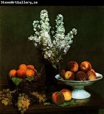 Henri Fantin-Latour Bouquet du Juliene et Fruits